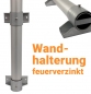 Preview: Wandhalterung aus Stahl für Masten 75 mm