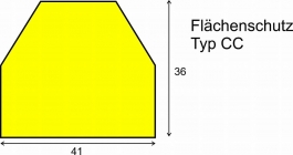 Flächenschutz -KNUFFI®- aus PU, 41x36 mm, Typ CC, Meterware