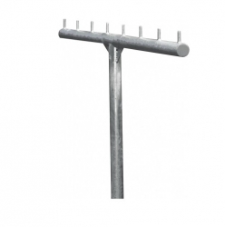 Wäschegerüst T-Form Ø 60 mm aus Stahl, Breite: 1,3 m, Höhe: 2,5 m