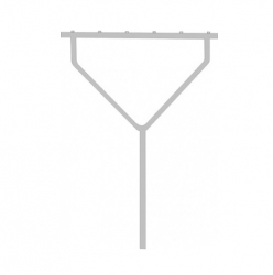 Wäschegerüst Y-Form aus Stahl 48 mm, Breite: 1,3 m, Höhe: 2,7 m