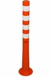 Flexibler Absperrpfosten "Flexipfosten" Ø 80 mm, orange, überfahrbar