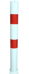 Rammschutzpoller BUMPER Ø 108 mm, mit Fußplatte zum Aufdübeln
