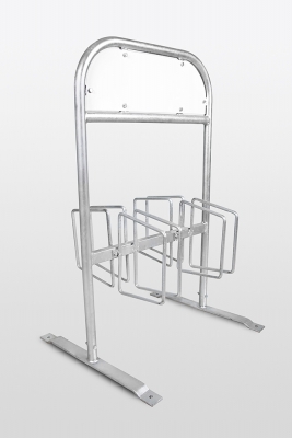 Werbe-Fahrradständer -BONN-, zweiseitig, 4 Stellplätze