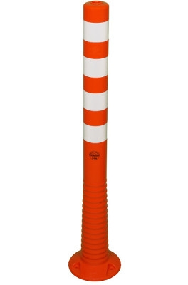 Flexibler Absperrpfosten "Flexipfosten" Ø 80 mm, orange, überfahrbar